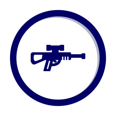 Keskin nişancı silahı ikonu vektör çizimi