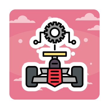 Araba Ayarlama simgesinin vektör illüstrasyonu 