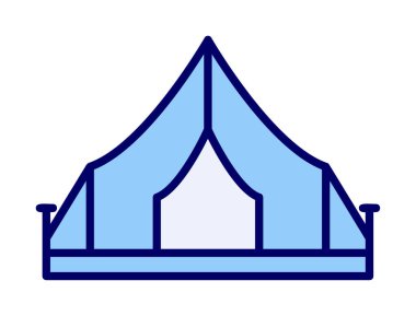 kamp çadırı ikonu vektör illüstrasyonu