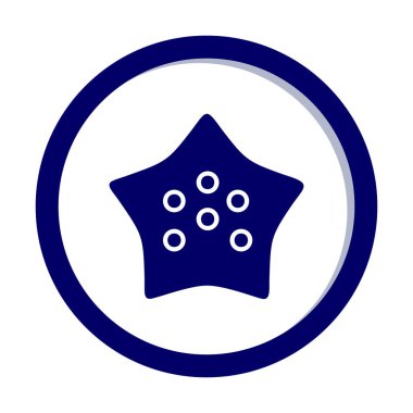 denizyıldızı düz ikon vektör çizimi 