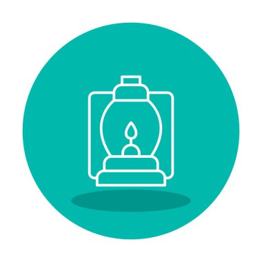 fener düz simgesi, vektör illüstrasyonu 