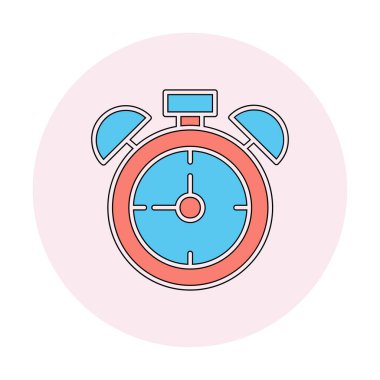 Alarm saati web simgesi, vektör illüstrasyonu