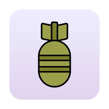 Hava Bombası web simgesi, vektör illüstrasyonu  