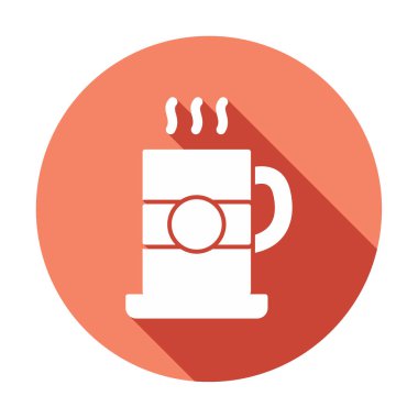 çay fincanı simgesi, vektör illüstrasyonu