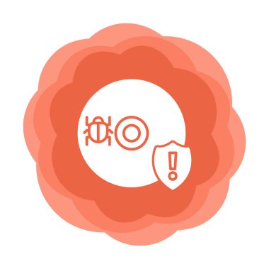 Cd Virüs simgesinin vektör çizimi 