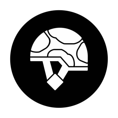 Askeri miğfer vektör renk çizgisi simgesi