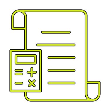 Basit muhasebe simgesi, vektör illüstrasyonu