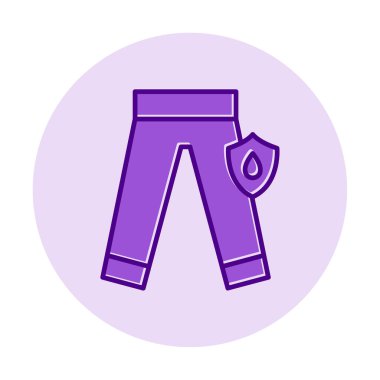 Su geçirmez pantolon ikonu vektör çizimi
