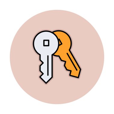 anahtar simgesi. düz dizayn. vektör illüstrasyonu 