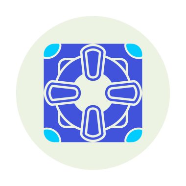 Lifesaver yassı simgesinin vektör çizimi, cankurtaran sembolü  