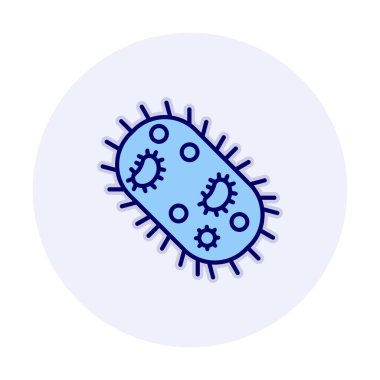 düz mikroorganizma ikon vektör çizimi 