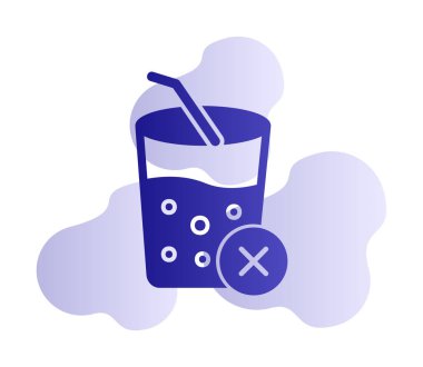 Meyve suyu işareti yok. Web simgesi basit illüstrasyon 