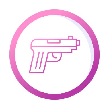 askeri tabanca ikonu vektör illüstrasyonu 