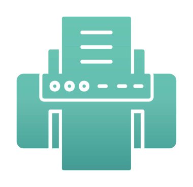 Yazıcı simgesi vektör illüstrasyonu