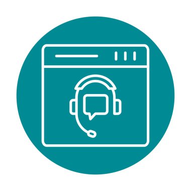 Modern Çevrimiçi Online Destekleyici element tasarımının vektör illüstrasyonu                            