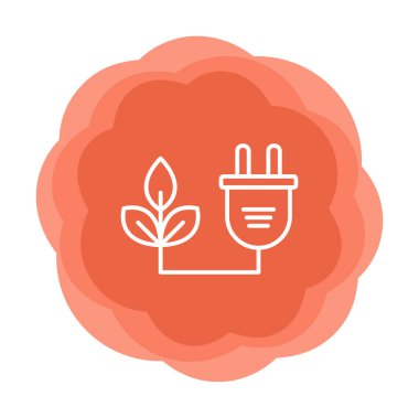 Basit Biyokütle eko enerji simgesi, vektör illüstrasyonu