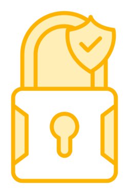 asma kilit web simgesi, vektör illüstrasyonu 