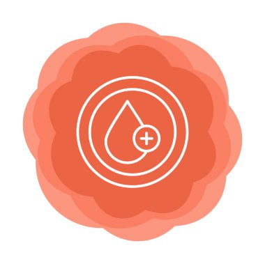 Kan damlası ağ simgesi, vektör illüstrasyonu 