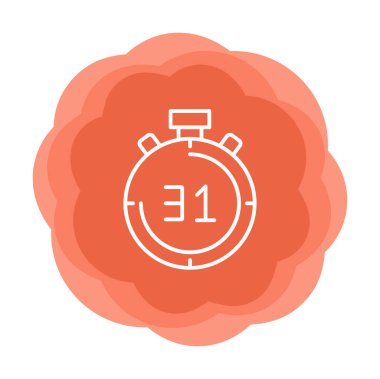 düz kronometre ikon vektör çizimi