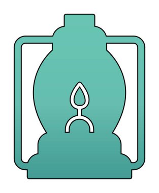 fener düz simgesi, vektör illüstrasyonu 