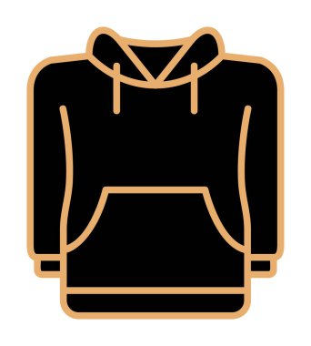 Basit kapüşonlu simge, vektör çizimi