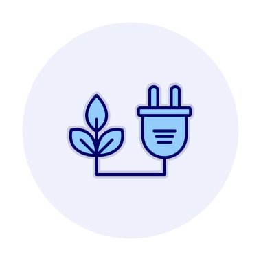 Basit Biyokütle eko enerji simgesi, vektör illüstrasyonu