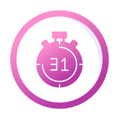 düz kronometre ikon vektör çizimi