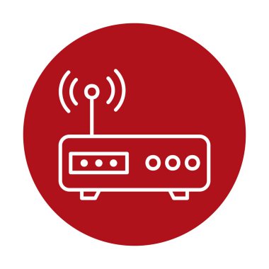 düz modem simgesi vektör illüstrasyon tasarımı