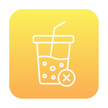 Basit, alkolsüz içecek simgesi, vektör illüstrasyonu