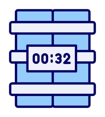 Zaman bombası ikonu vektör illüstrasyonu.