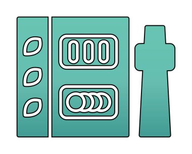 Basit Japon Bento kutusu simgesi, vektör illüstrasyonu