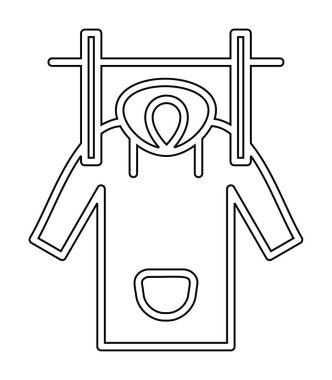 Islak Ceket Ağı simgesi, vektör illüstrasyonu