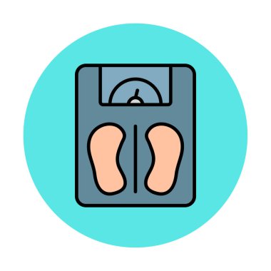 Basit Ağırlık Ölçekleme simgesi, vektör illüstrasyonu