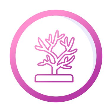 Mercan simgesi vektör illüstrasyonu