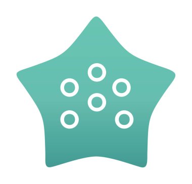 denizyıldızı düz ikon vektör çizimi 