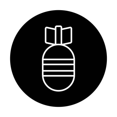 Hava Bombası web simgesi, vektör illüstrasyonu  