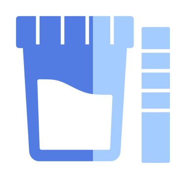 İdrar Test Ağı simgesi, vektör illüstrasyonu