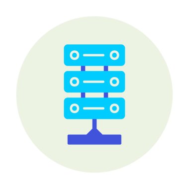 Ağ sunucu simgesinin vektör illüstrasyonu 