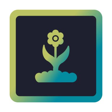  düz çiçek ikonu illüstrasyon tasarımı