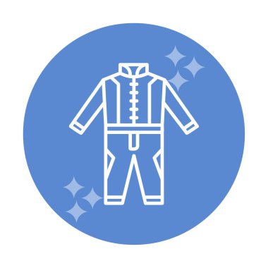 Race Suit web simgesi, vektör illüstrasyonu