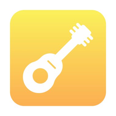 düz yaratıcı gitar simgesi vektör çizimi  