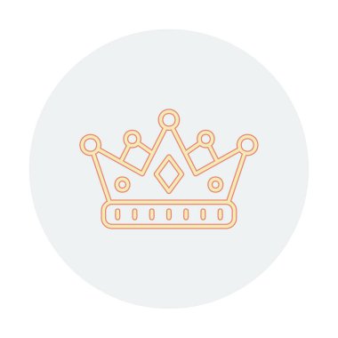 Taç düz simge vektör çizim