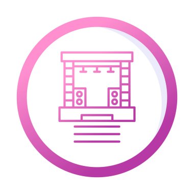 sahne ikonu vektör illüstrasyonu 