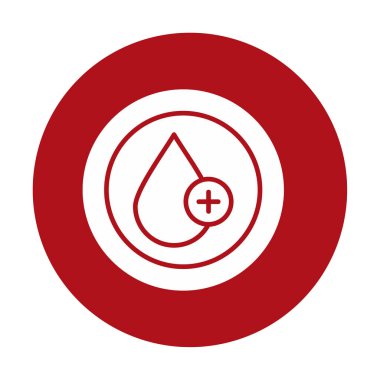 Kan damlası ağ simgesi, vektör illüstrasyonu 