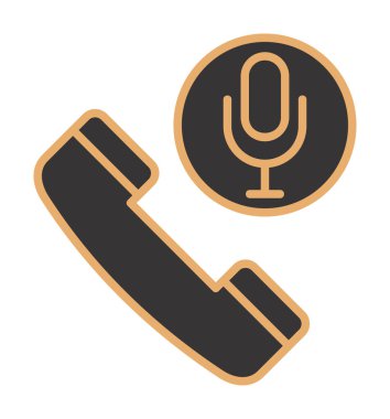 Basit Arama Kaydı simgesi, vektör illüstrasyonu