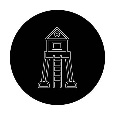 Askeri Kule. Web simgesi basit illüstrasyon 