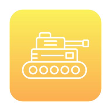 askeri tank simgesi vektör illüstrasyon