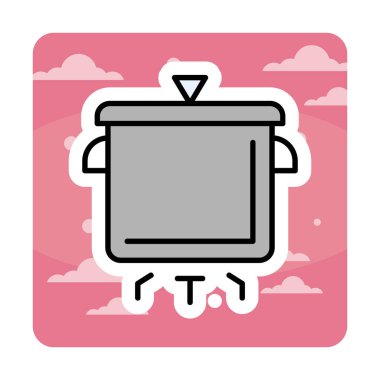 Pişirme vektörü düz simge. Pişirme Otu                   