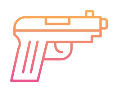 askeri tabanca ikonu vektör illüstrasyonu 