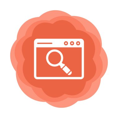 Basit Tarayıcı Arama simgesi, vektör illüstrasyonu